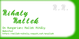 mihaly mallek business card